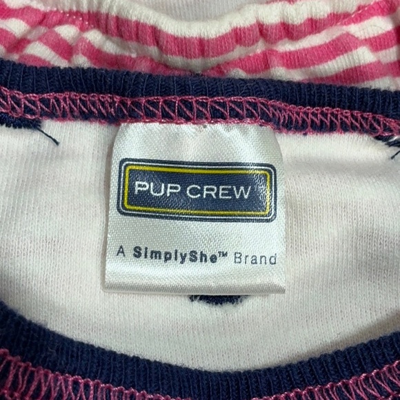 Nautical Striped Dog Dress with Anchor Print - Picture 5 of 7